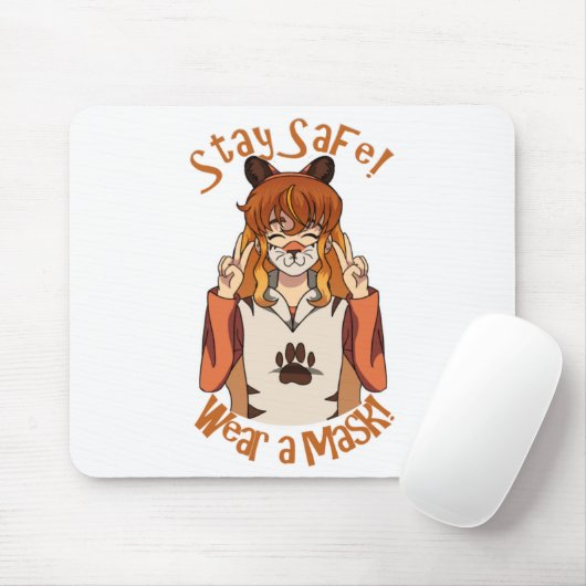 Trag eine Maske! Mousepad (Mit Mouse)