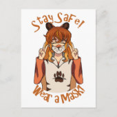 Trag eine Maske! Postkarte (Vorderseite)