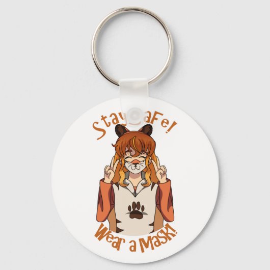 Trag eine Maske! Schlüsselanhänger (Vorderseite)