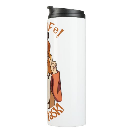 Trag eine Maske! Thermosbecher (Nach rechts gedreht)
