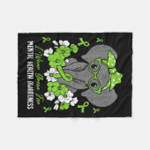 Trag Grün für das Bewusstsein für psychische Gesun Fleecedecke (Vorderseite (Horizontal))