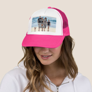 💗TRAG! Rosa Trucker-Mütze mit individuellem Famil Truckerkappe