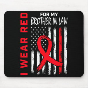 Trag Rot Für Den Schwager Herzkrankheit bewusst Mousepad
