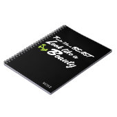 TRAG WIE EIN Personalisiertes Fitness Journal Notizblock (Linke Seite)