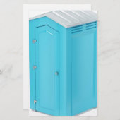 Tragbare chemische Toilette Briefpapier (Vorne/Hinten)