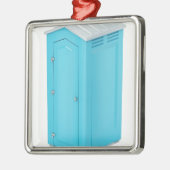 Tragbare chemische Toilette Ornament Aus Metall (Links)