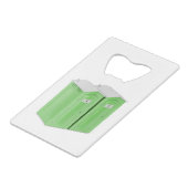 Tragbare chemische Toiletten Geldbeutel Flaschenöffner (Rückseite Schrägansicht)