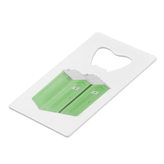 Tragbare chemische Toiletten Geldbeutel Flaschenöffner (Rückseite Schrägansicht)