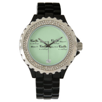 Tragbare Inspiration: "Glaube ist ein Lebensstil" Armbanduhr
