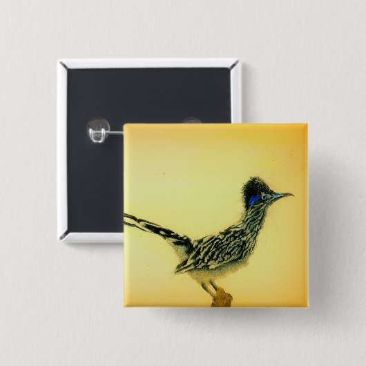 Tragbare Kunst des Roadrunner Button (Vorne & Hinten)