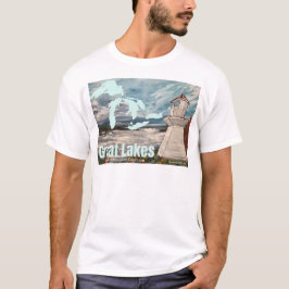 Tragbare Kunst Great Lakes Leuchtturm T-Shirt