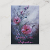 TRAGBARE KUNST-MOHNBLUMEN VISITENKARTE (Rückseite)