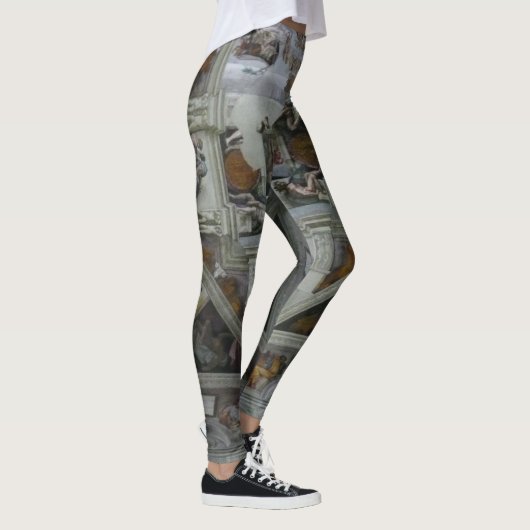 Tragbare Kunst! Sistine Kapellen-Decke Leggings (Rechts)
