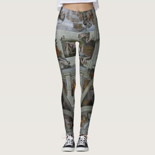 Tragbare Kunst! Sistine Kapellen-Decke Leggings (Vorderseite)