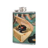 tragbare Plattenspieler und -anzeige der 50er Jahr Flachmann (Links)