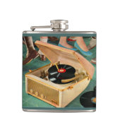 tragbare Plattenspieler und -anzeige der 50er Jahr Flachmann (Vorderseite)