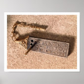 Tragbare Sonnenuhr, Silber und Gold, 10. Jahrhunde Poster (Vorne)