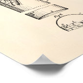 Tragbarer Feuerlöscher 1925 - alter Peper Poster (Ecke)