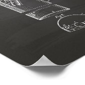 Tragbarer Feuerlöscher 1925 - Kopfbrett Poster (Ecke)