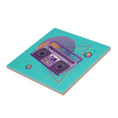 tragbarer Funkkassettenspieler mit Funky 80er, Boo Fliese (Seite)