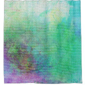 Tragbarer Regenbogen-Gradient abstrakter Design 12 Duschvorhang (Vorderseite)