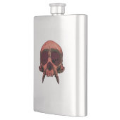 Tragbarer Rotschädel Flachmann (Links)