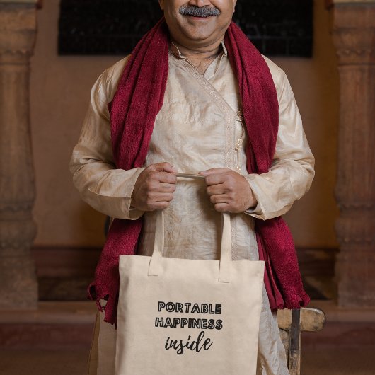 Tragbares Glück innerhalb Motivierend Inspiration Tragetasche