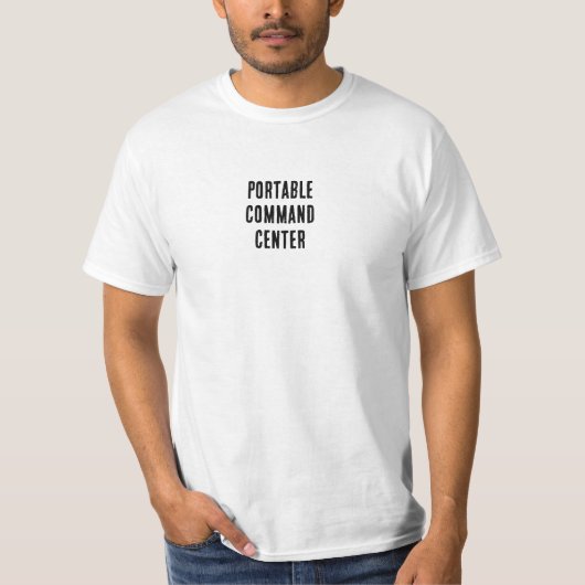 Tragbares Kommandozentrum T-Shirt (Vorderseite)