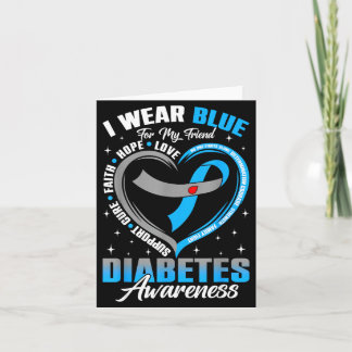 Trage Blau für Freund Diabetes-Bewusstsein Blau Karte