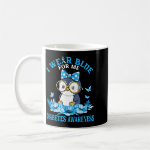 Trage Blau Für Süße Pinguin Blumen Diabetes Kaffeetasse