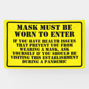 Trage eine Maske Nachricht Banner