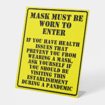 Trage eine Maske Nachricht