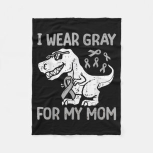 Trage Grau für Mama Dinosaurier-Hirnkrebs-Bewussts Fleecedecke