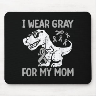Trage Grau für Mama Dinosaurier-Hirnkrebs-Bewussts Mousepad