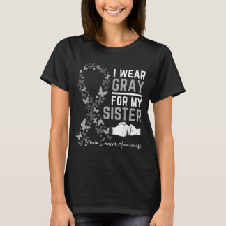 Trage Grau für Schwester-Geschenke Hirnkrebs-Bewus T-Shirt