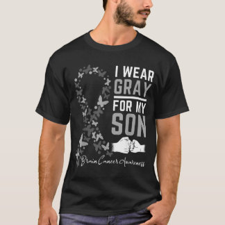 Trage Grau für Sohn Geschenke Gehirnkrebs-Bewussts T-Shirt