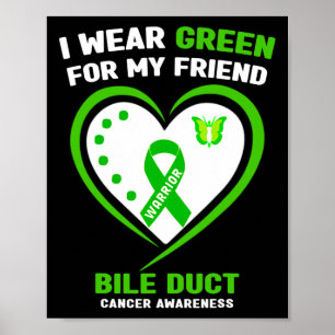 Trage Grün für meinen Freund Bile Duct Cancer Awar Poster