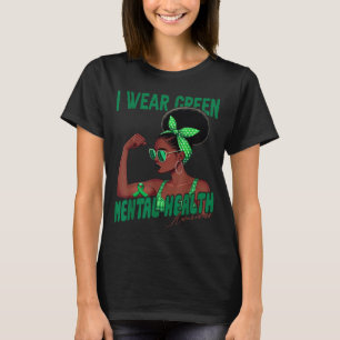 Trage Grün Psychische Gesundheit Bewusstsein Schwa T-Shirt