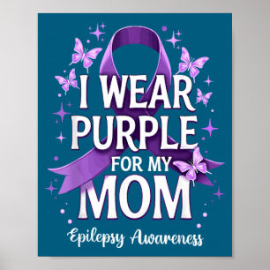 Trage lila für den Epilepsie-Bewusstseinsmonat mei Poster