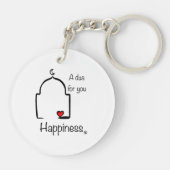 Trage mein Duo mit deinem Glück Schlüsselanhänger (Rückseite)