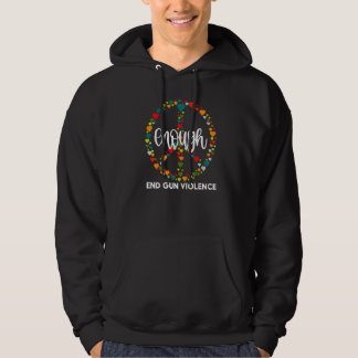 Trage Orange Friedenszeichen Genug Beende Gewalt D Hoodie