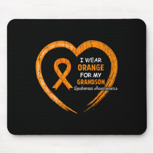 Trage Orange für das Leukämie-Bewusstsein meines E Mousepad