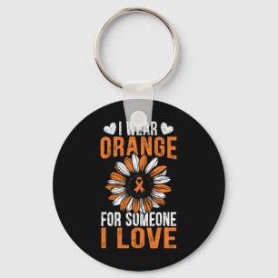 Trage Orange für jemanden, den ich liebe Leukämie- Schlüsselanhänger