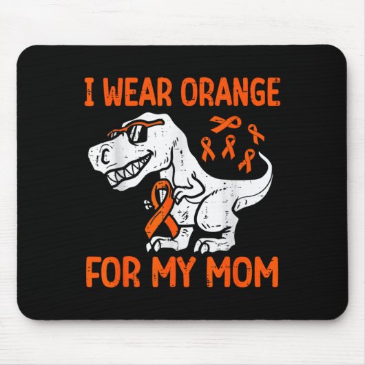 Trage Orange Für Mama Dinosaurier Multiple Skleros Mousepad (Vorne)