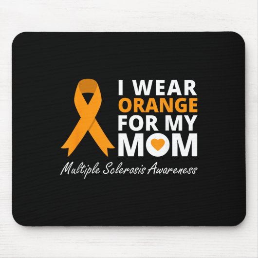 Trage Orange für Mama Multiple Sklerose-Bewusstsei Mousepad (Vorne)