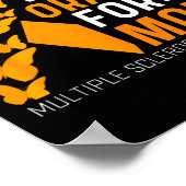 Trage Orange Für Mütter Ms Multiple Sklerose Poster (Ecke)