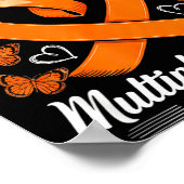 Trage orange MS Krieger Multiple Sklerose Poster (Ecke)