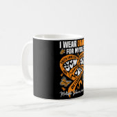 Trage Orange MS Warrior Multiple Sklerose Kaffeetasse (Vorderseite Links)