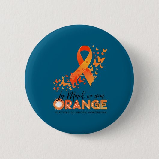 Trage orange Multiple Sklerose-Bewusstsein ms Button (Vorderseite)