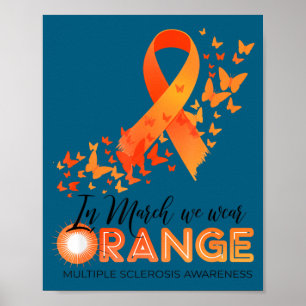 Trage Orange Multiple Sklerose-Bewusstsein MS Poster